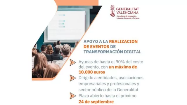 Innovación convoca ayudas de hasta 10.000 euros para apoyar la realización de eventos de transformación digital