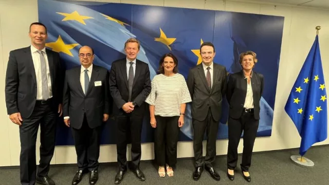 Ribera recibe a los CEOs del consorcio del corredor europeo H2med para conocer los avances del proyecto