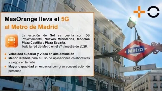 MasOrange inicia el despliegue de su red 5G en el Metro de Madrid